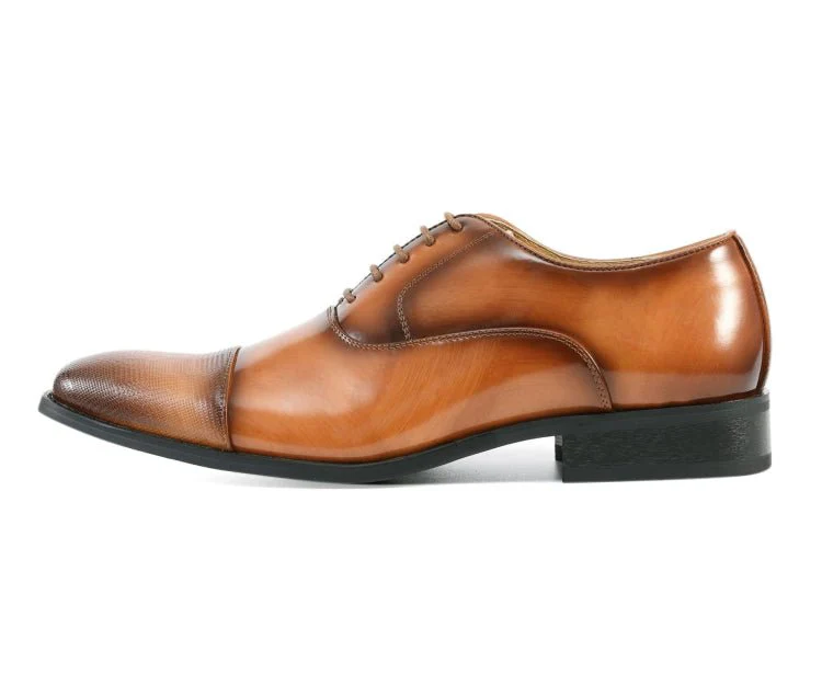 Amali Shoes Conrad Tan Men’s Leather Oxfords - Image 3