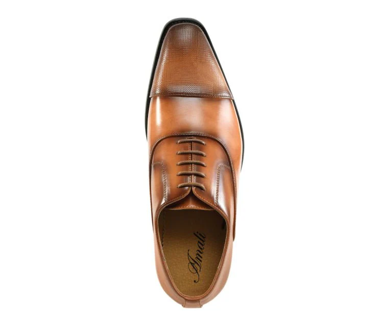 Amali Shoes Conrad Tan Men’s Leather Oxfords - Image 4