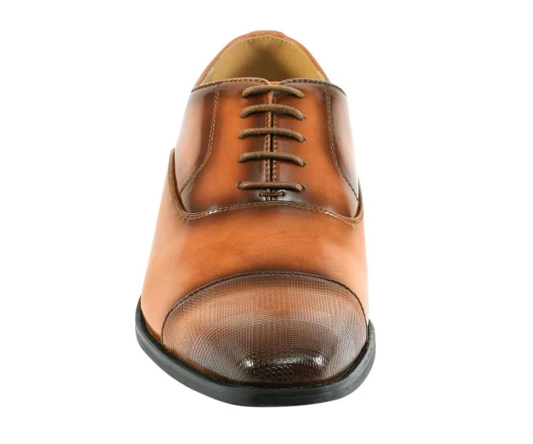 Amali Shoes Conrad Tan Men’s Leather Oxfords - Image 5