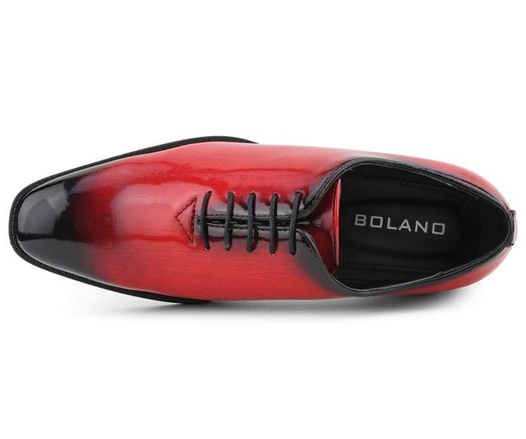 Bolano Brayden Red Exotic Eel Skin Oxfords For Men - Image 7