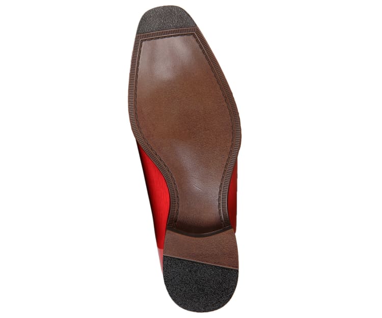 Bolano Brayden Red Exotic Eel Skin Oxfords For Men - Image 8