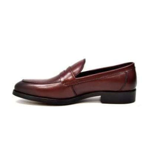 British Walkers Berlin Men's Bordeaux Red Leather Loafers - Image 6