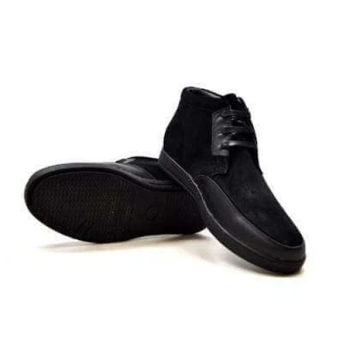 British Walkers Birmingham Bally Style Men's Black Suede and Leather High Tops - Image 8