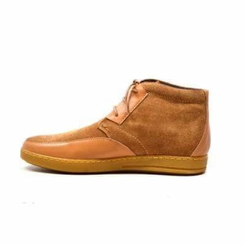British Walkers Birmingham Bally Style Men's Cognac Tan Suede High Tops - Image 5