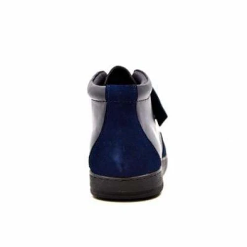 British Walkers Birmingham Bally Style Men's Navy Blue Leather High Tops - Image 6