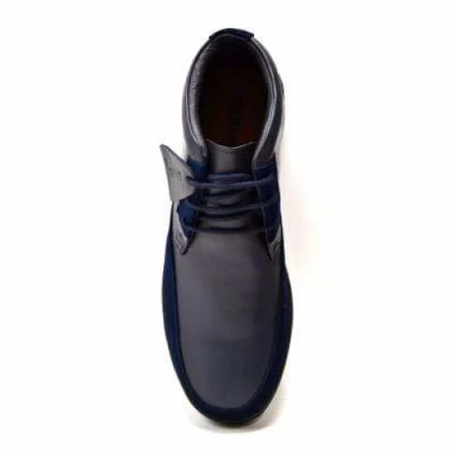 British Walkers Birmingham Bally Style Men's Navy Blue Leather High Tops - Image 7