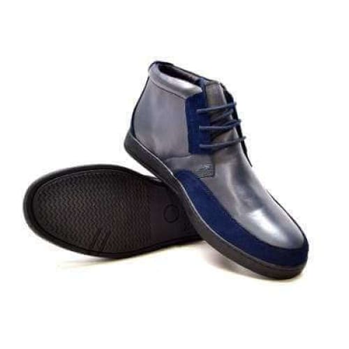 British Walkers Birmingham Bally Style Men's Navy Blue Leather High Tops - Image 8