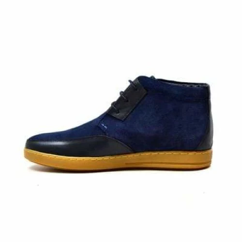 British Walkers Birmingham Bally Style Men's Navy Blue Suede High Tops - Image 5