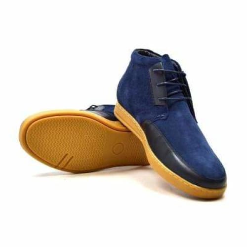 British Walkers Birmingham Bally Style Men's Navy Blue Suede High Tops - Image 8