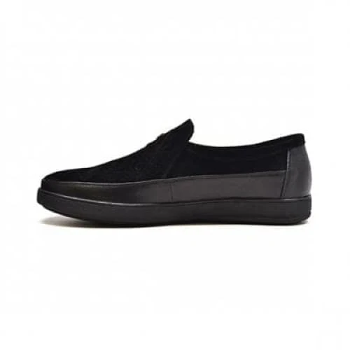 British Walkers Canterbury Men's Black Leather and Suede Slip On - Image 5
