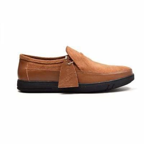 British Walkers Canterbury Men's Tan Leather and Suede Slip On - Image 3