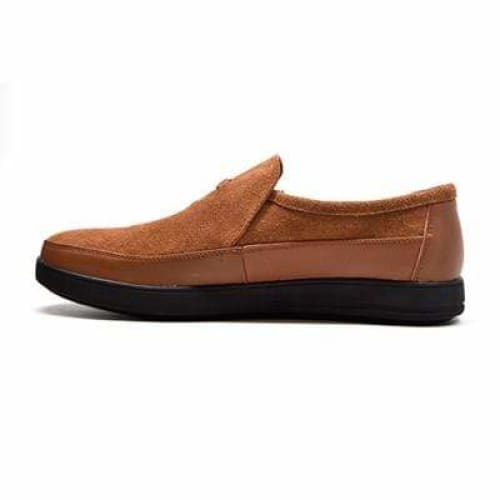 British Walkers Canterbury Men's Tan Leather and Suede Slip On - Image 4