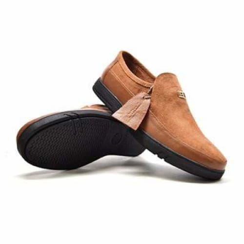 British Walkers Canterbury Men's Tan Leather and Suede Slip On - Image 6