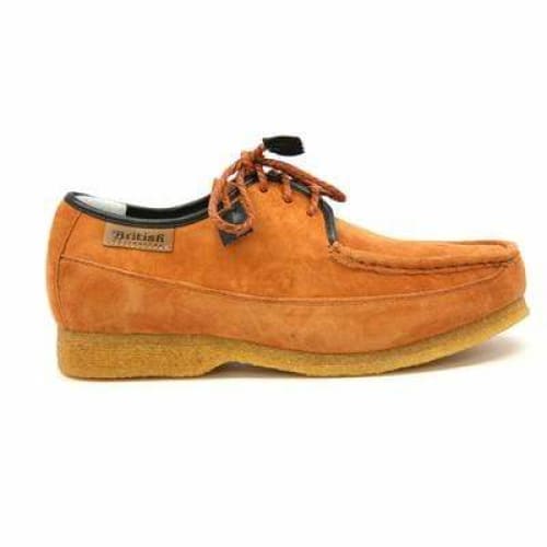 British Walkers Crown Low Top Men's Tan Suede Crepe Sole Shoes - Image 5
