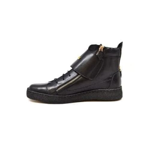 British Walkers Empire Men’s Black Leather Crepe-Sole High-Top Boots – Handcrafted Fusion of Urban Edge and Classic British Craft - Image 6