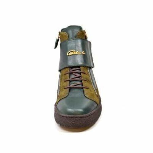 British Walkers Empire Men’s Green Leather Crepe-Sole High-Top Boots – Handcrafted Blend of Modern Style and Classic British Craft - Image 4