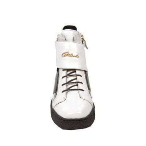 British Walkers Empire Men’s White & Black Leather Crepe-Sole High-Top Boots – Handcrafted Two-Tone Classic with Bold British Style - Image 6