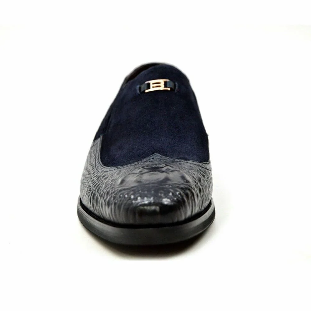 British Walkers Men's Shiraz Navy Blue Leather Loafers - Image 7