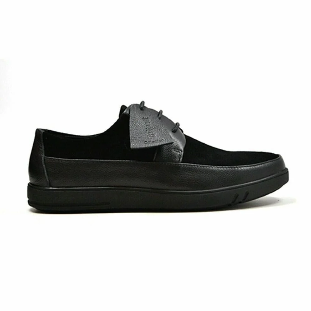 British Walkers Westminster Bally Style Men's Black Leather and Suede Low Top Sneakers - Image 3