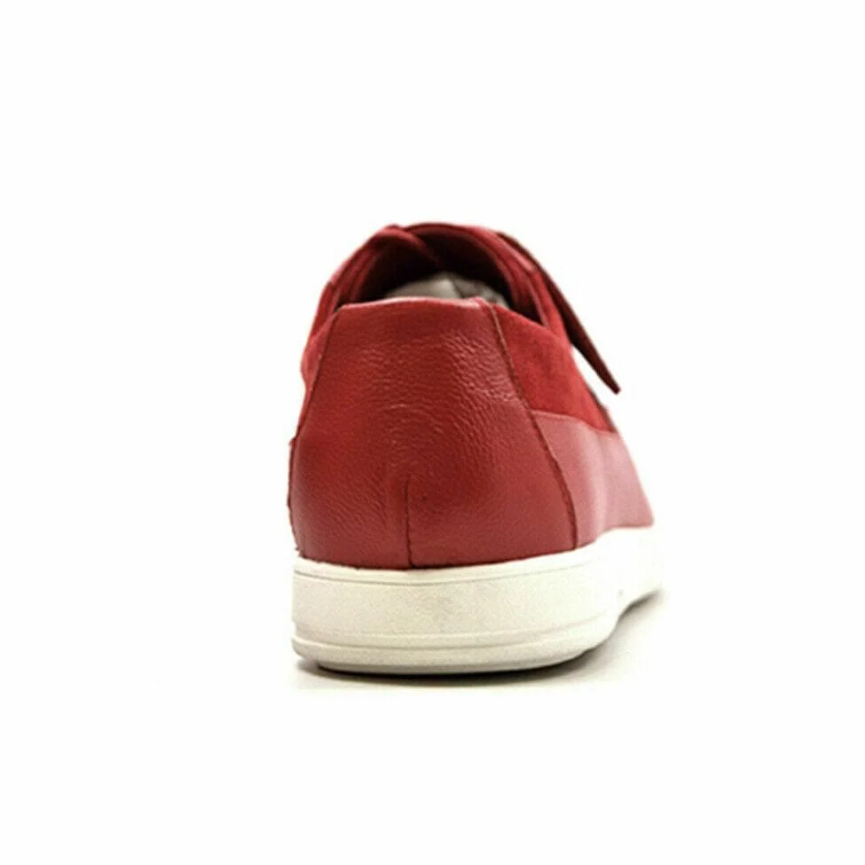 British Walkers Westminster Bally Style Men's Red Leather and Suede Low Top Sneakers - Image 7