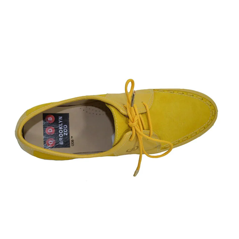 Johnny Famous Bally Style Midtown ODB x Wu-Tang Limited Edition Men’s Low Tops – Yellow Leather – Vintage 80s Vibe - Image 3