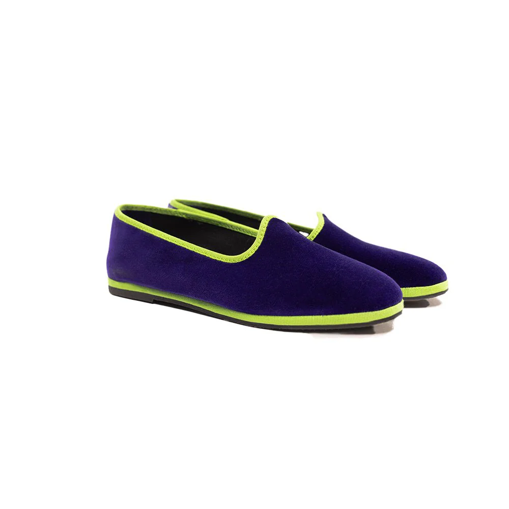 Mar Soreli Friulane Ballet Flats Women’s Purple And Acid Green - Image 3