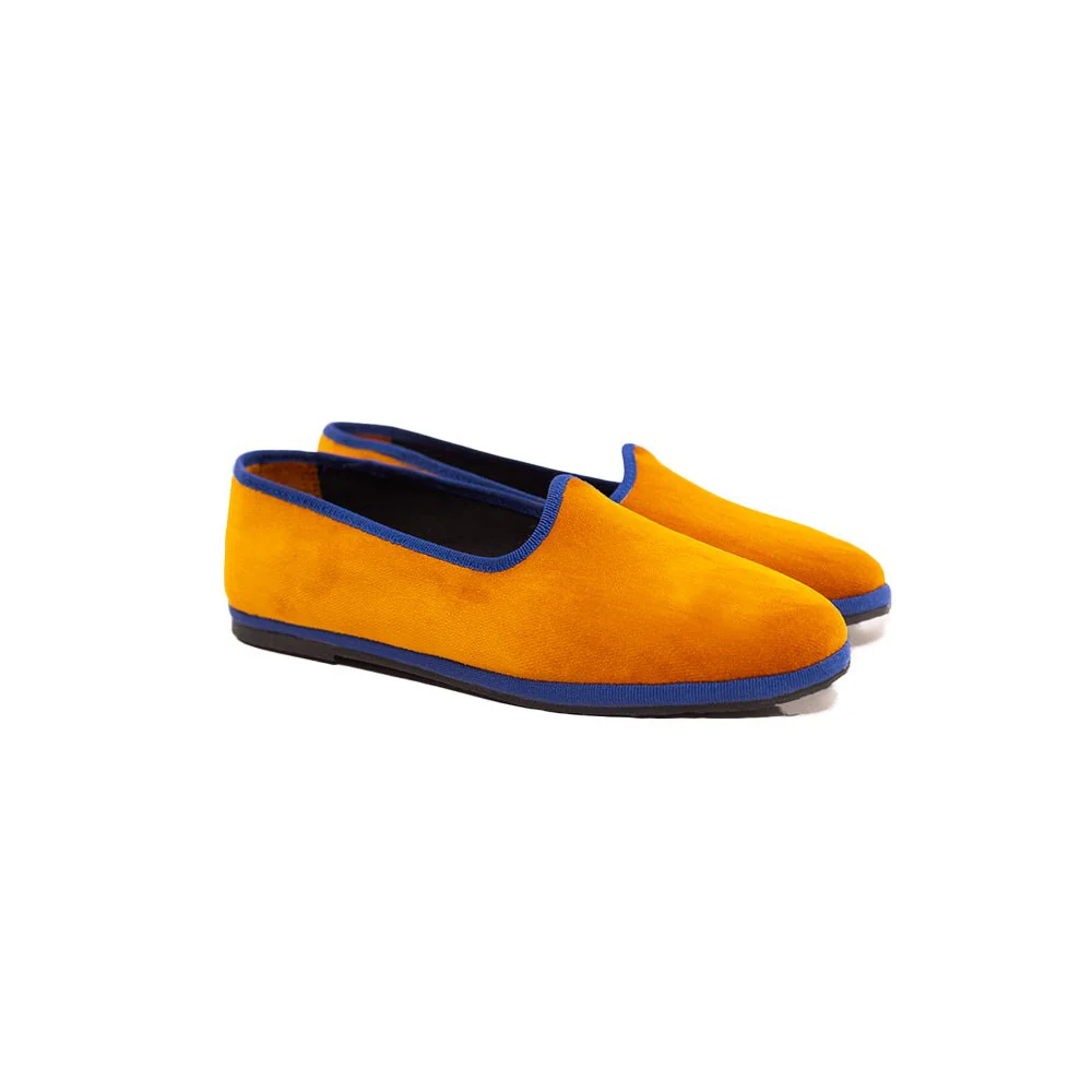 Mar Soreli Friulane Womens Orange Bluette Bicolor Flat - Image 3