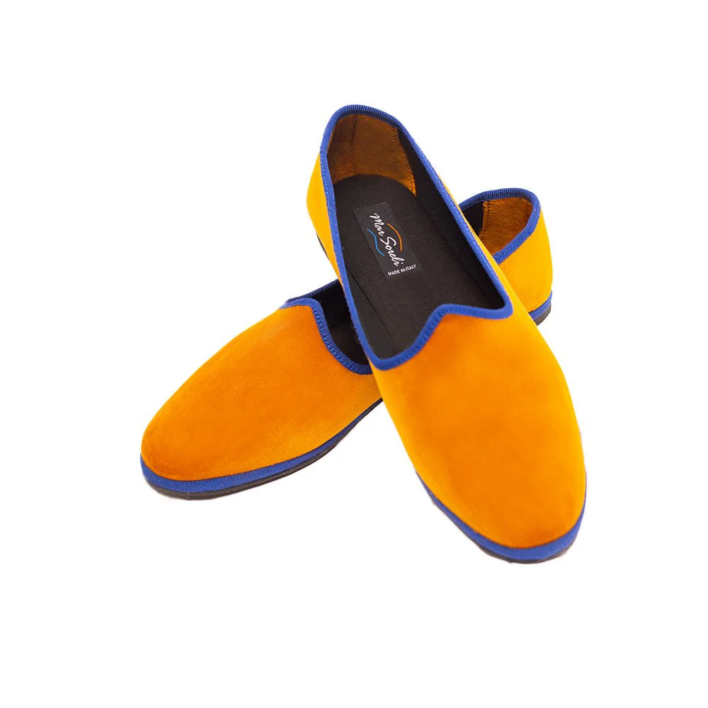Mar Soreli Friulane Womens Orange Bluette Bicolor Flat - Image 5