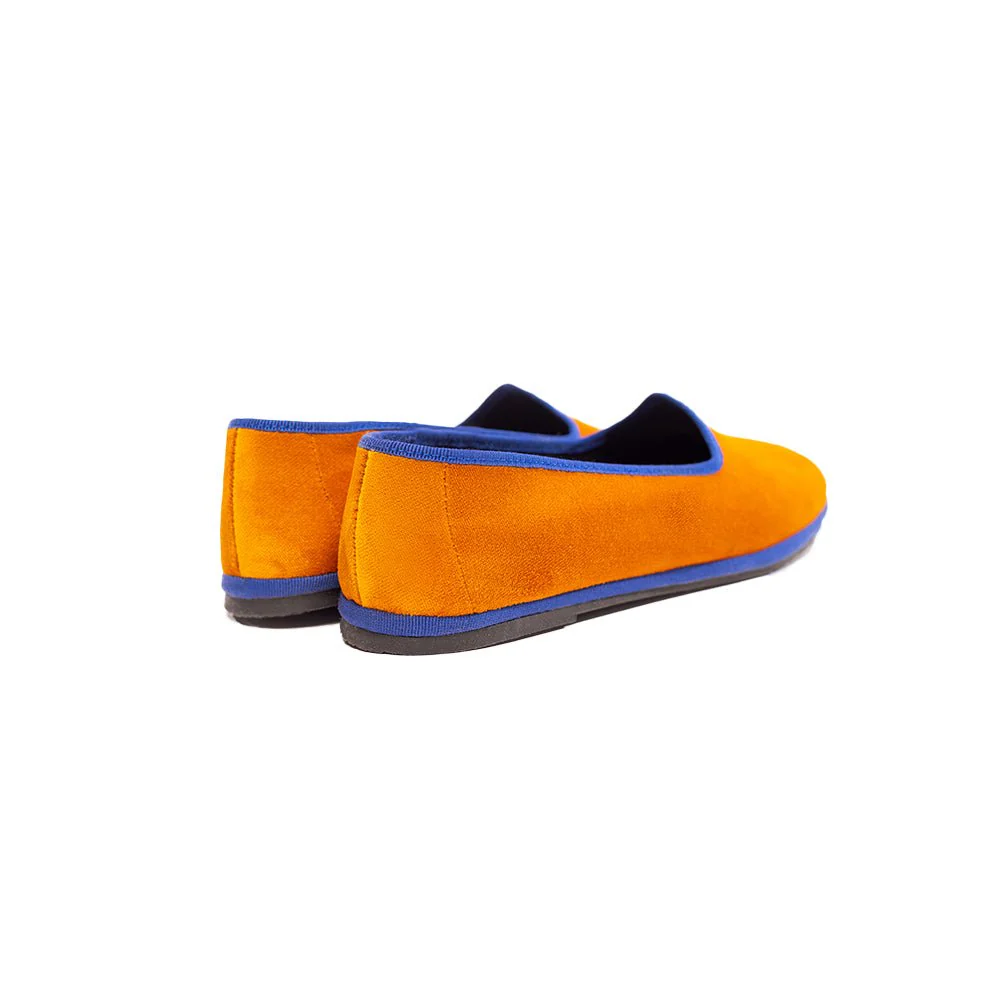 Mar Soreli Friulane Womens Orange Bluette Bicolor Flat - Image 8