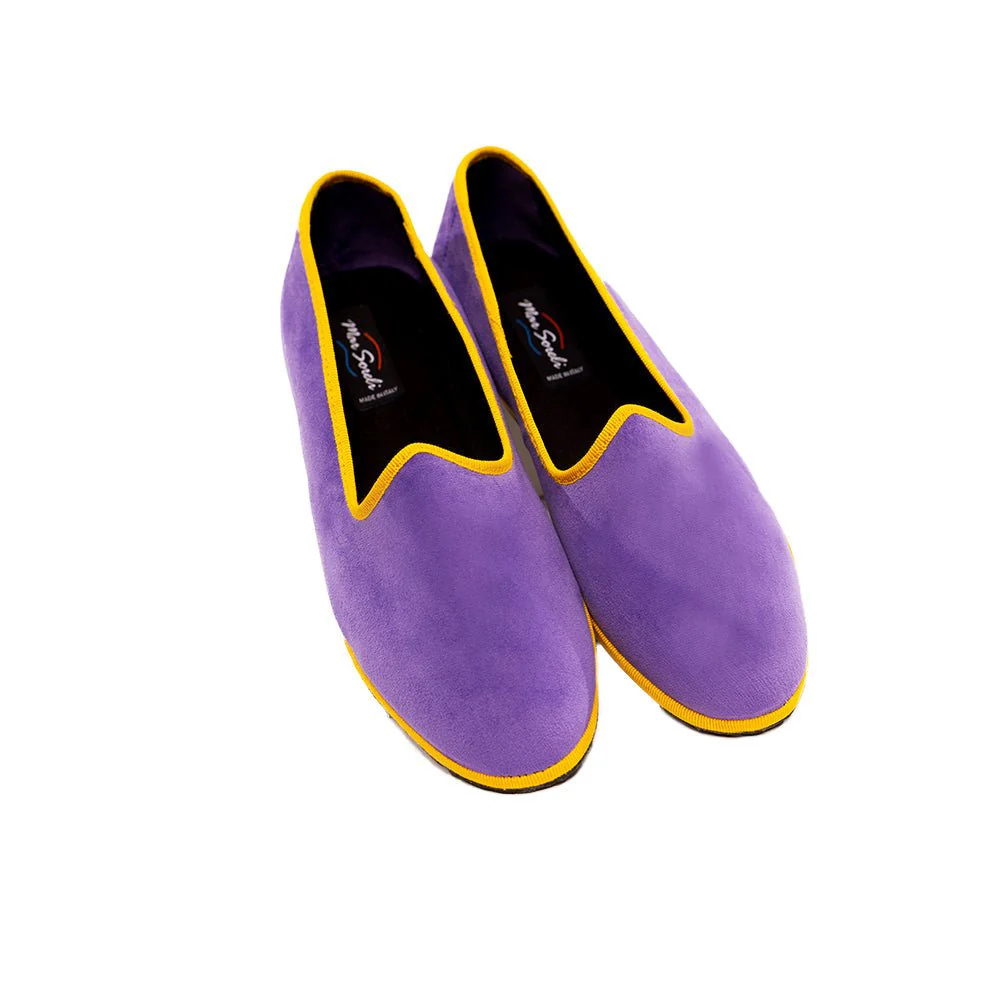 Mar Soreli Tradizionale Bicolor Women’s Lilac Yellow Friulane Ballet Flats - Image 5