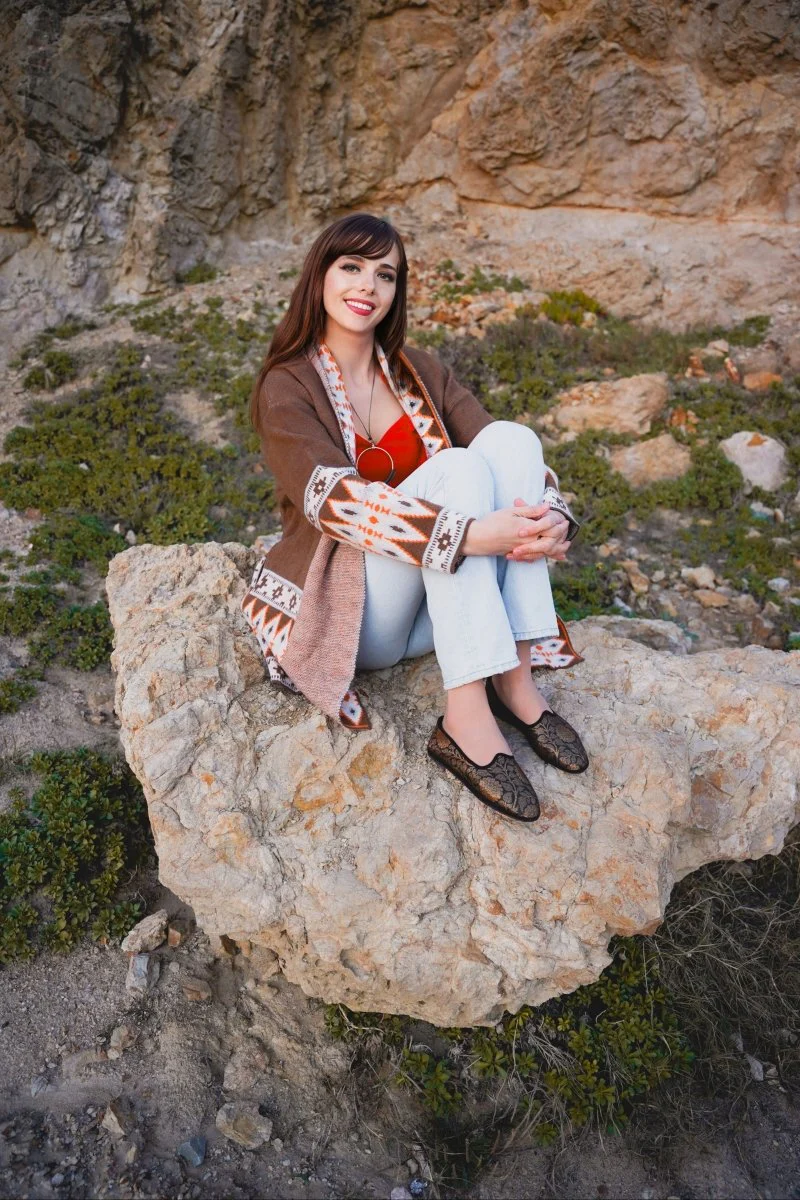 Sapna Friulana Silk Jacquard Ballet Flat Women’s Black Gold - Image 4