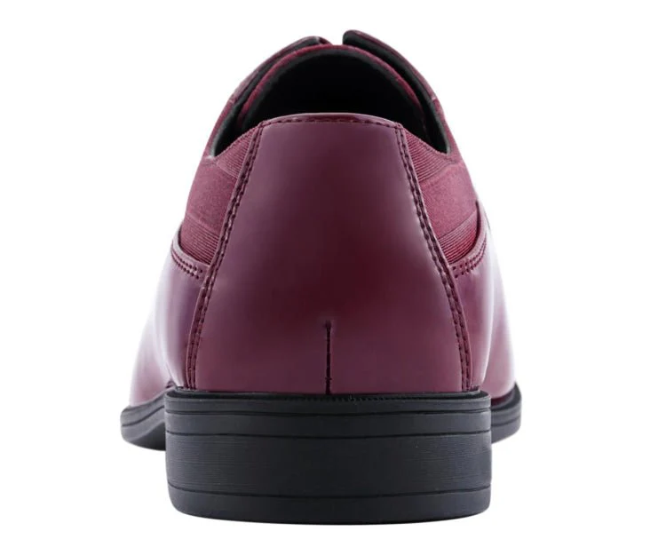 Viotti 179 Burgundy Men’s Patent Leather Derby Shoes - Image 5