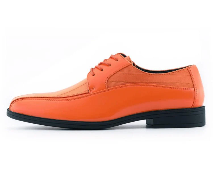 Viotti 179 Orange Men’s Patent Leather Derby Shoes - Image 3
