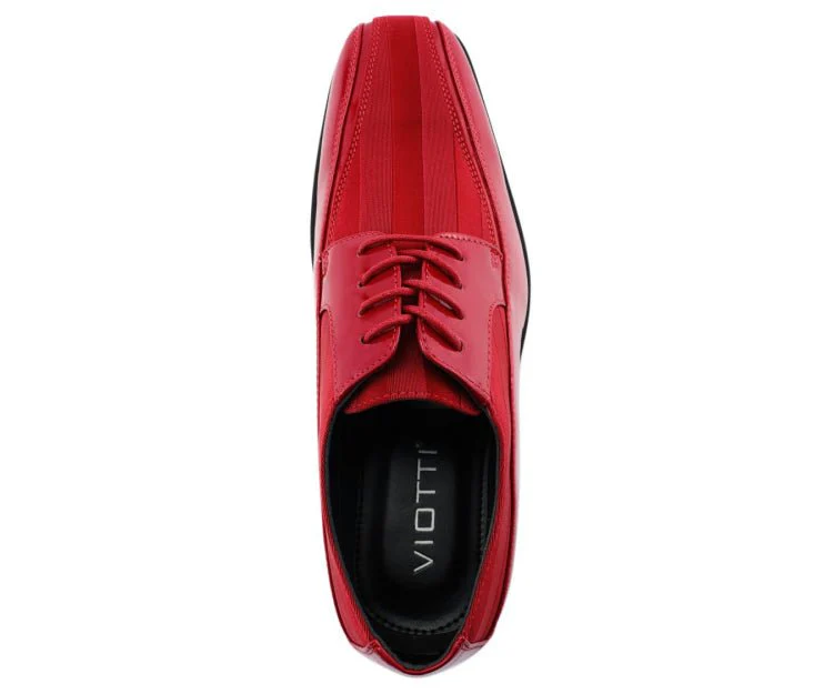 Viotti Crimson Elegance Men's Patent Leather Dress Shoes - Image 3