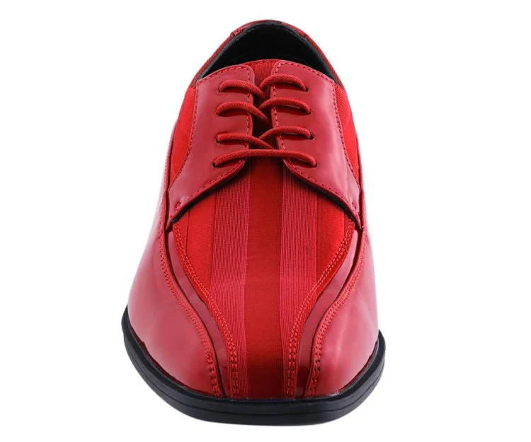 Viotti Crimson Elegance Men's Patent Leather Dress Shoes - Image 4